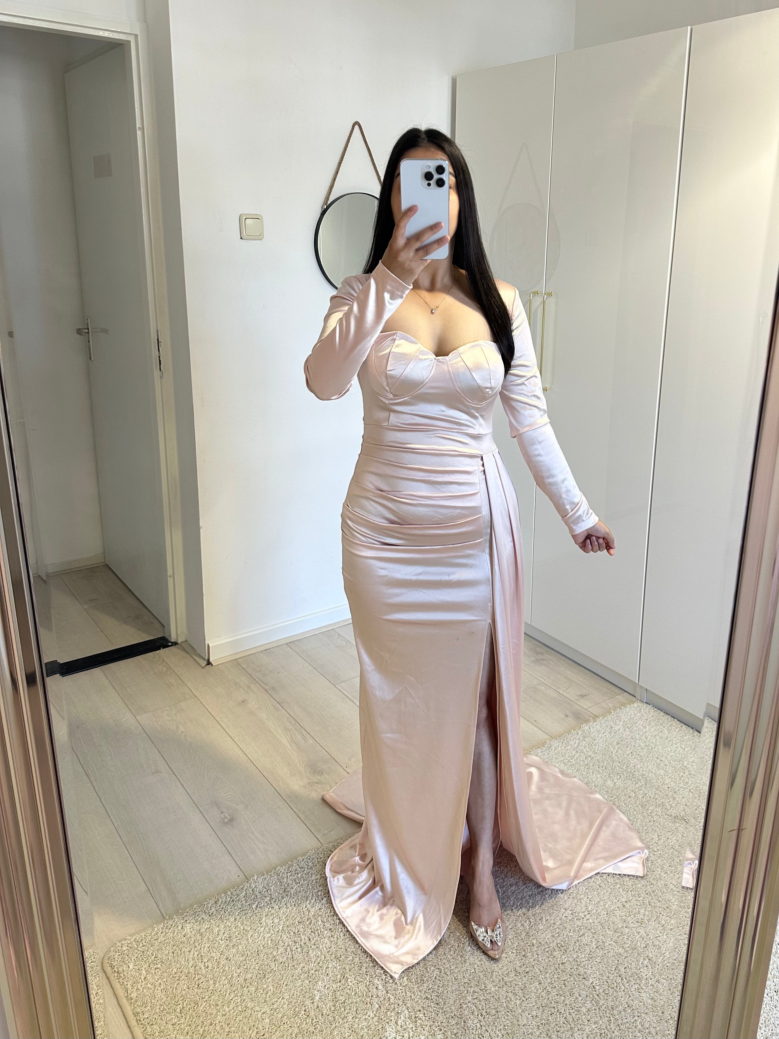 1158 - Beige/Pink dress